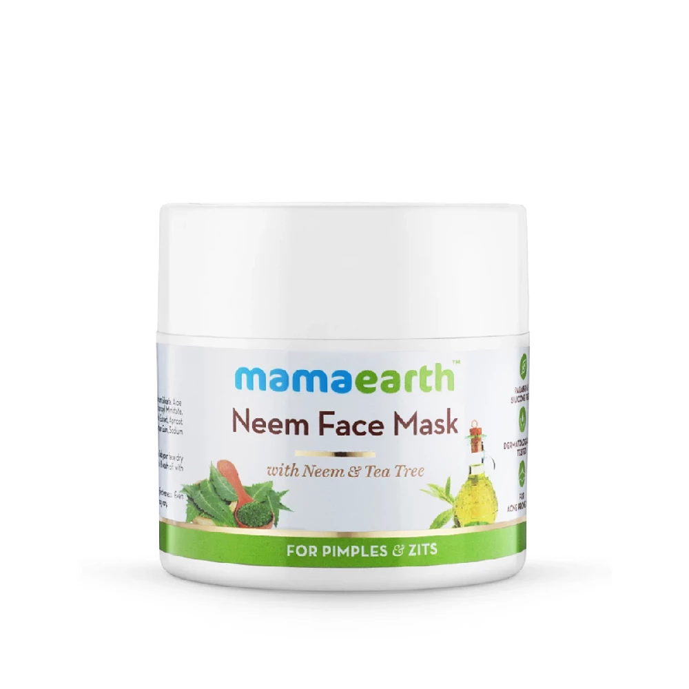 Neem Face Mask with Neem and Tea Tree for Pimples and Zits, 100ml-2.webp